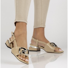 Sandalias de piel Filippo DS3742/22 Be beige 4