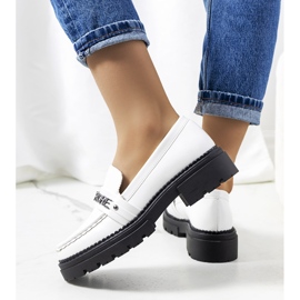 Mocasines blancos sobre suela Louelle alta 3