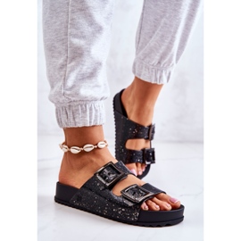 Sandalias Mujer Goma Glitter ZAXY HH285158 Negro 6