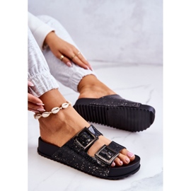 Sandalias Mujer Goma Glitter ZAXY HH285158 Negro 3