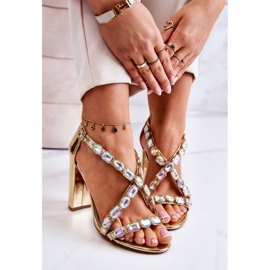 S.Barski Sandalias Mujer Tacón Alto Lu Boo Dorado 8258-1 Vernee 1