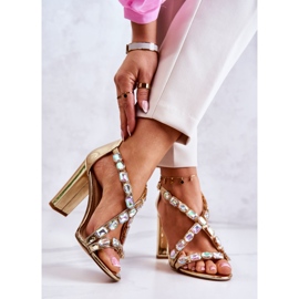 S.Barski Sandalias Mujer Tacón Alto Lu Boo Dorado 8258-1 Vernee 3