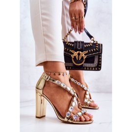 S.Barski Sandalias Mujer Tacón Alto Lu Boo Dorado 8258-1 Vernee 4