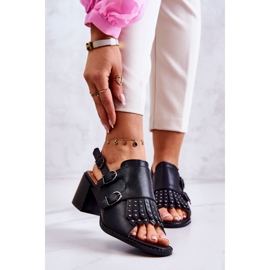Sandalias Piel Tachuelas La.Fi Negro Casilla 1