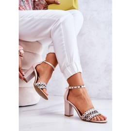 Lewski Shoes Sandalias Piel Calado Lewski 2869 Rosa Perla beige rosado 8