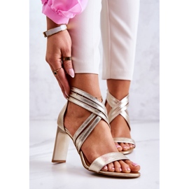 Sandalias Mujer Piel Con Cremallera Lewski Shoes 3138 Dorado 6