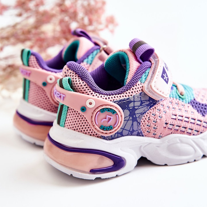 PJ2 Deportivas Infantiles Con Velcros Rosa-Violeta Lillo 2