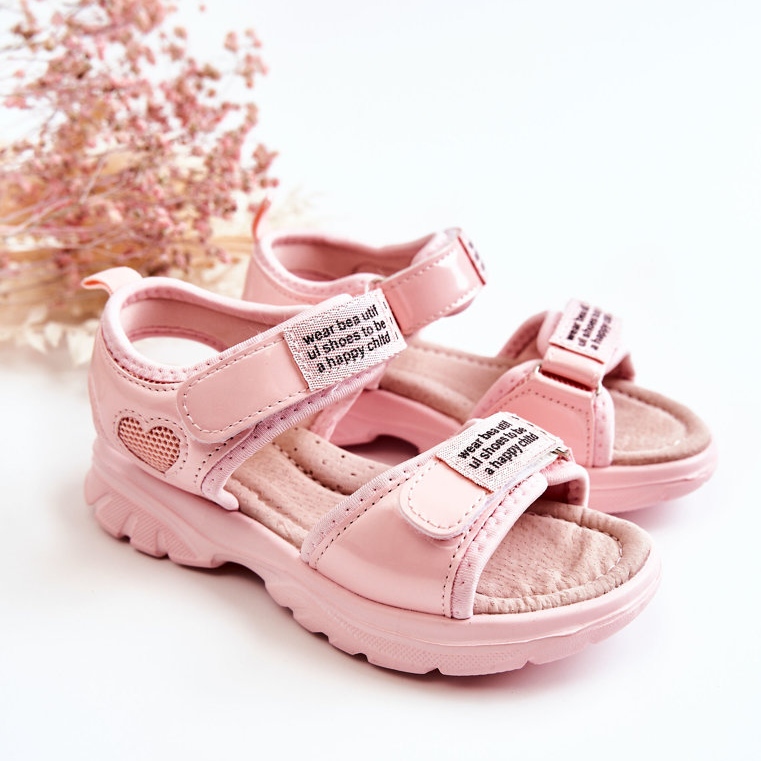 PJ2 Sandalias Infantiles De Piel Con Velcro Amoss Rosa ['rosado'] rosado 1