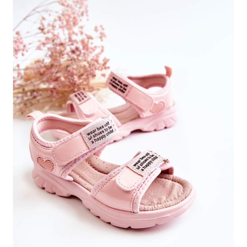PJ2 Sandalias Infantiles De Piel Con Velcro Amoss Rosa ['rosado'] rosado 2
