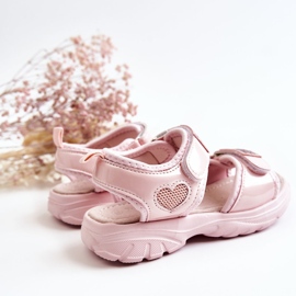 PJ2 Sandalias Infantiles De Piel Con Velcro Amoss Rosa ['rosado'] rosado 4