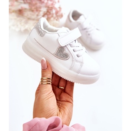 PA1 Deportivas Infantiles De Piel Con Velcros Blanco Baylene 1