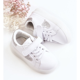 PA1 Deportivas Infantiles De Piel Con Velcros Blanco Baylene 5