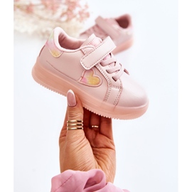 PA1 Deportivas Infantiles De Piel Con Velcros Rosa Baylene rosado 1