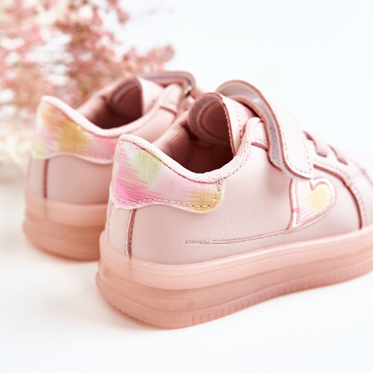 PA1 Deportivas Infantiles De Piel Con Velcros Rosa Baylene rosado 2