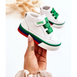 PA1 Zapatillas Altas Infantiles Blancas y Verdes Baxter ['blanco verde'] blanco 3
