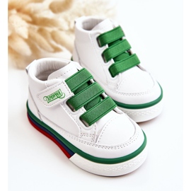 PA1 Zapatillas Altas Infantiles Blancas y Verdes Baxter ['blanco verde'] blanco 4