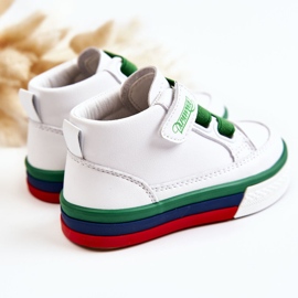 PA1 Zapatillas Altas Infantiles Blancas y Verdes Baxter ['blanco verde'] blanco 5