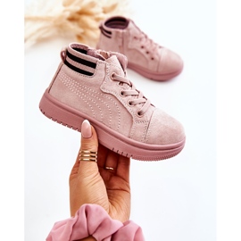 PA1 Zapatillas Infantiles Altas Con Cremallera Boone Rosa rosado 5
