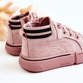 PA1 Zapatillas Infantiles Altas Con Cremallera Boone Rosa rosado 3