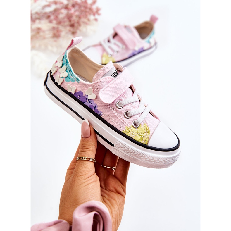 PA1 Deportivas Infantiles Tela Estampado Rosa Buster 1