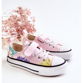 PA1 Deportivas Infantiles Tela Estampado Rosa Buster rosado 4