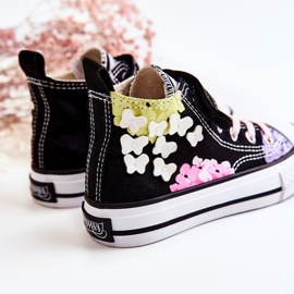 PA1 Deportivas Altas Infantiles de Tejido Estampado Dorry Negro 2