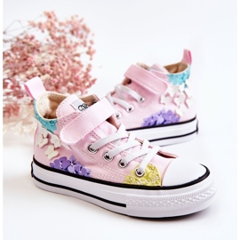 PA1 Deportivas Altas Infantiles De Tejido Estampado Dorry Rosa rosado 4
