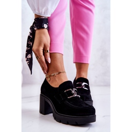 PL5 Elegantes zapatos sobre un pilar con una decoración Black Harmell oscuro negro 1