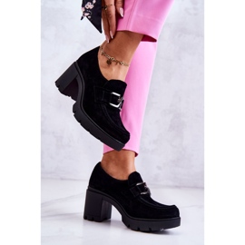 PL5 Elegantes zapatos sobre un pilar con una decoración Black Harmell oscuro negro 3