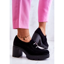 PL5 Elegantes zapatos sobre un pilar con una decoración Black Harmell oscuro negro 4