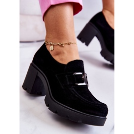 PL5 Elegantes zapatos sobre un pilar con una decoración Black Harmell oscuro negro 5