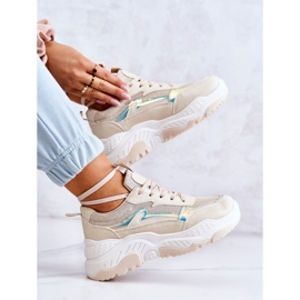 PG1 Deportivas de Mujer Callisto Brillantes Beige 7