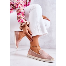 PG1 Alpargatas De Mujer De Textil Con Zirconia Cúbica Rosa Deimos rosado 4