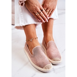PG1 Alpargatas De Mujer De Textil Con Zirconia Cúbica Rosa Deimos rosado 6