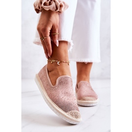 PG1 Alpargatas De Mujer De Textil Con Zirconia Cúbica Rosa Deimos rosado 1