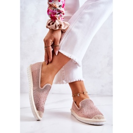 PG1 Alpargatas De Mujer De Textil Con Zirconia Cúbica Rosa Deimos rosado 2