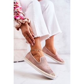 PG1 Alpargatas De Mujer De Textil Con Zirconia Cúbica Rosa Deimos rosado 5