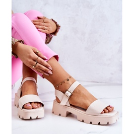 PS1 Sandalias De Piel Tacón Alto Beige Sovie 4
