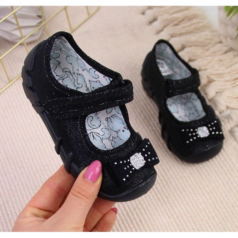 Bailarinas Niñas Casaca Con Velcro Befado Negro 1