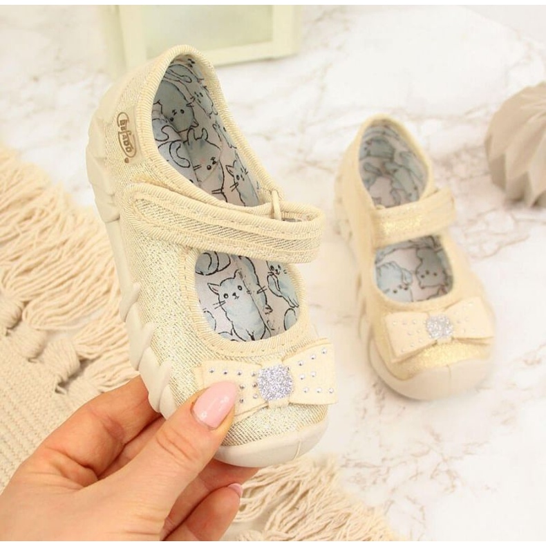 Bailarinas Niñas Bailarinas Con Velcro Befado Beige 1