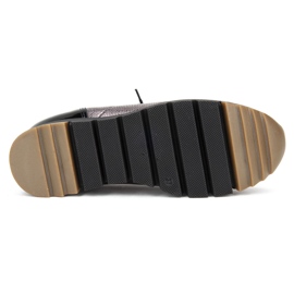 Zapatos Filippo 3859 Platino negro 5