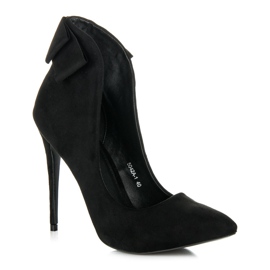 Vices Tacones de ante con lazo negro 1