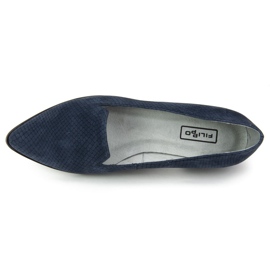 Zapatos Filippo 1419 Granat serpiente azul marino 6