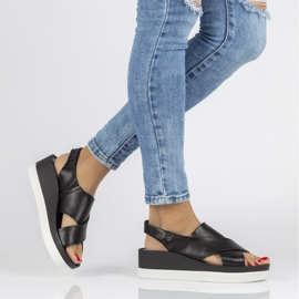 Sandalias de piel Filippo 40256 negro 2