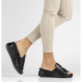 Zapatillas de piel Filippo DK3596/22 Bk negro 5
