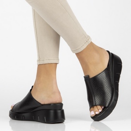 Babuchas de piel Filippo DK3594/22 Bk negro 7