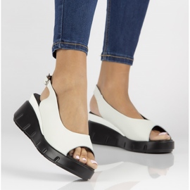 Sandalias de piel Filippo DS3595/22 Wh blanco 4
