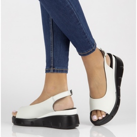 Sandalias de piel Filippo DS3595/22 Wh blanco 5