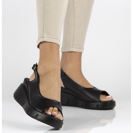 Sandalias de piel Filippo DS3595/22 Bk negro 4