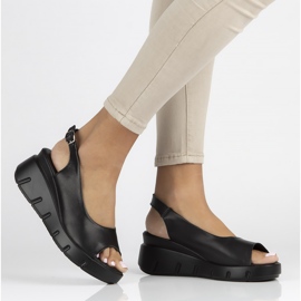 Sandalias de piel Filippo DS3595/22 Bk negro 6